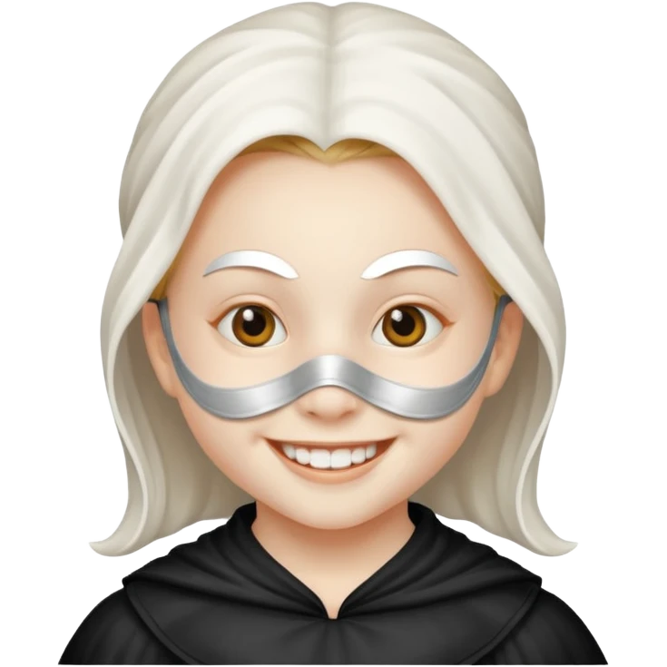 kid with hallowen white costumes emoji