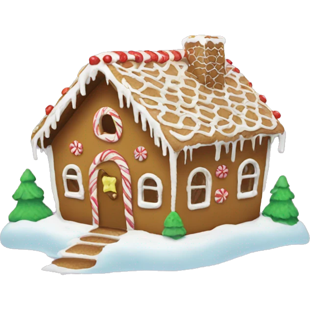 gingerbread house emoji