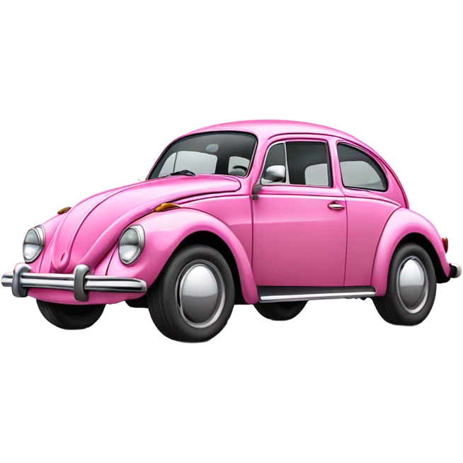 pink volkswagen beetle emoji