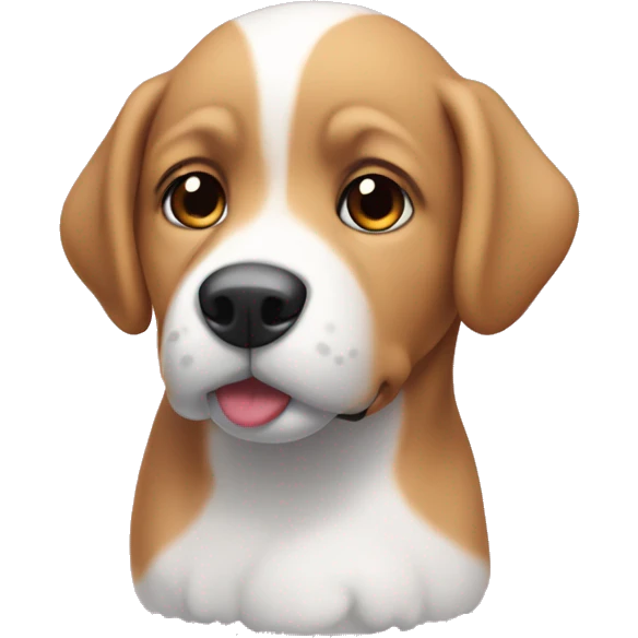 Perrito rosa en nieve  emoji