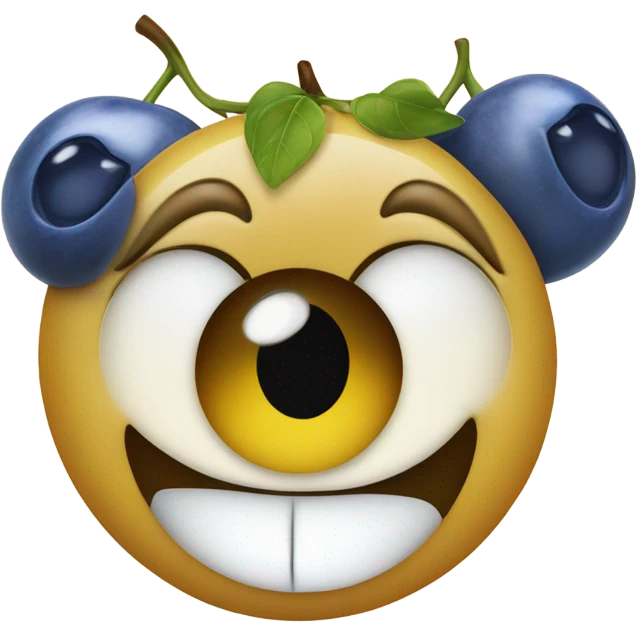 Talking blueberry  emoji