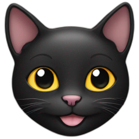 smiling black cat emoji