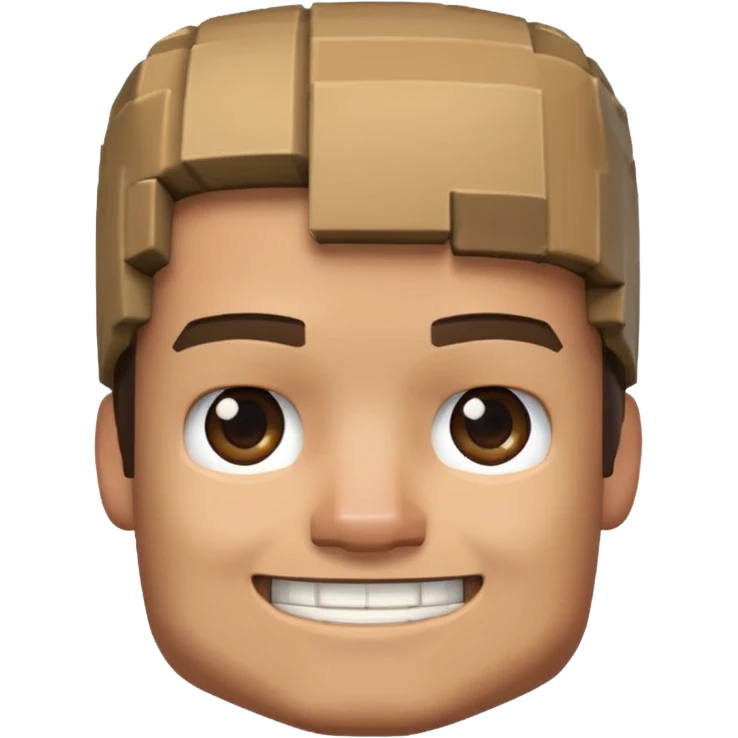 A mine craft palyes head for male emoji