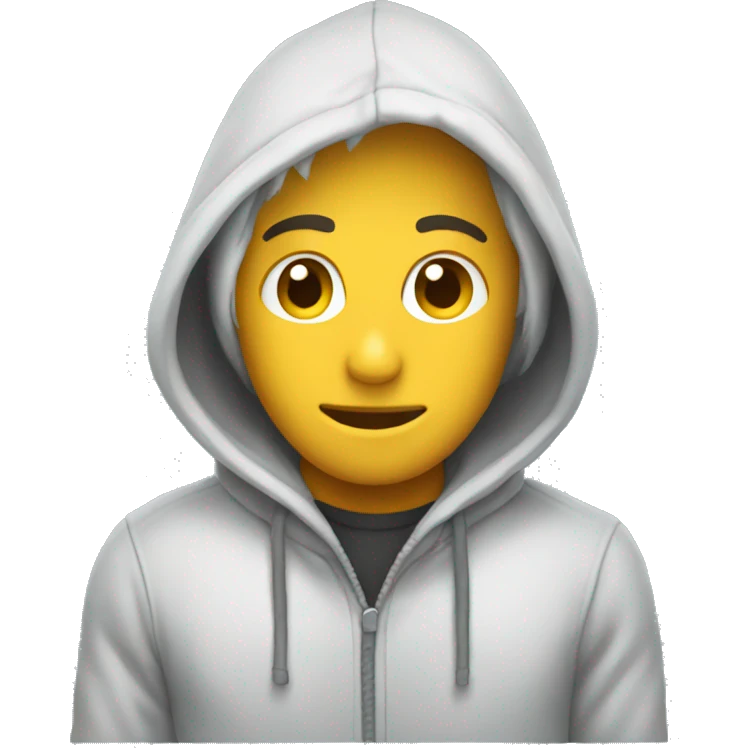 Winter hoodie emoji