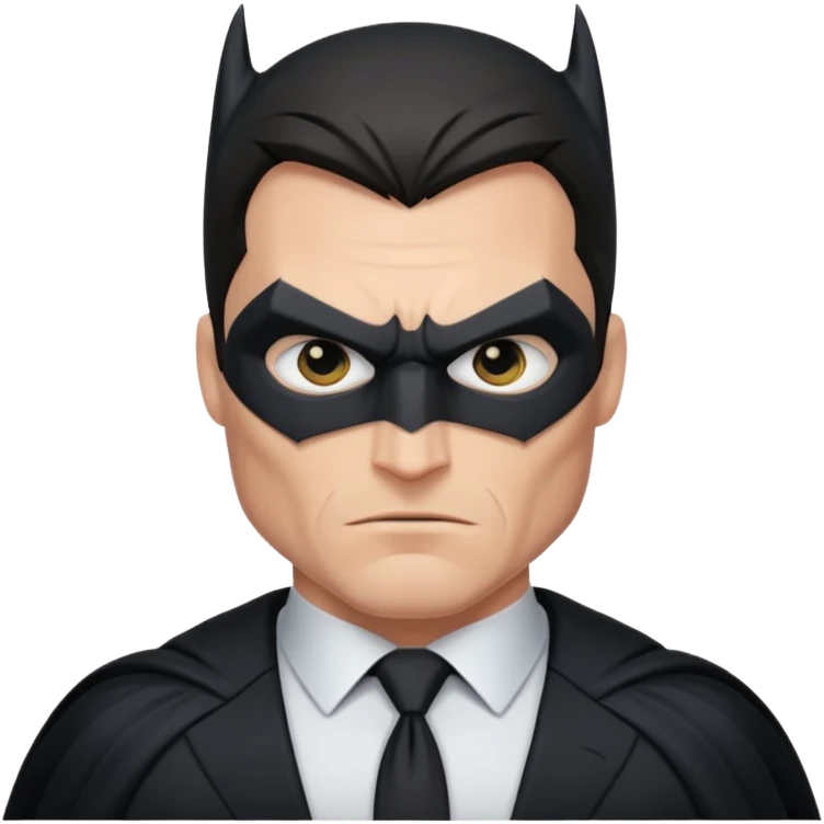 caucasian batman standing emoji