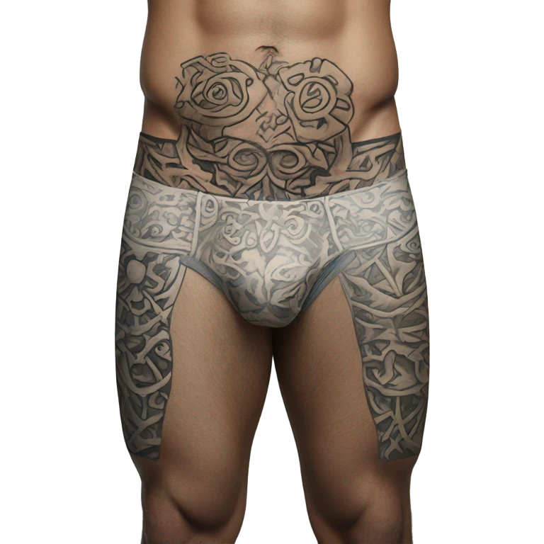 underwear tattoo man emoji
