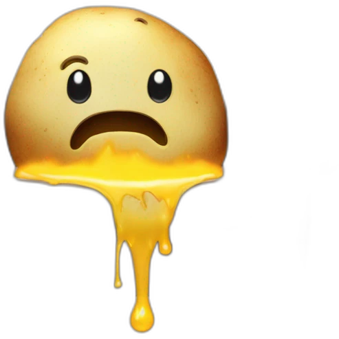 potato melting into a couch emoji