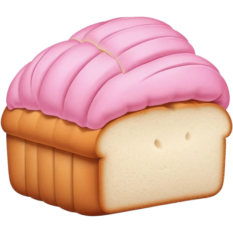 Pink loaf of bread with Bimbo branding emoji