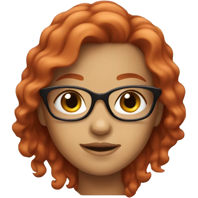 girl with red hair and glasses emoji