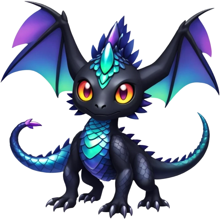  Iridescent black dark fakemon-creature  emoji