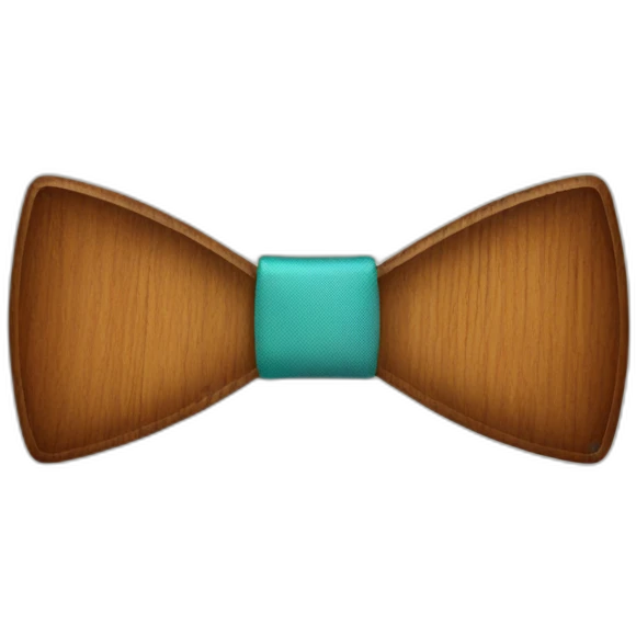 Wooden bow tie emoji
