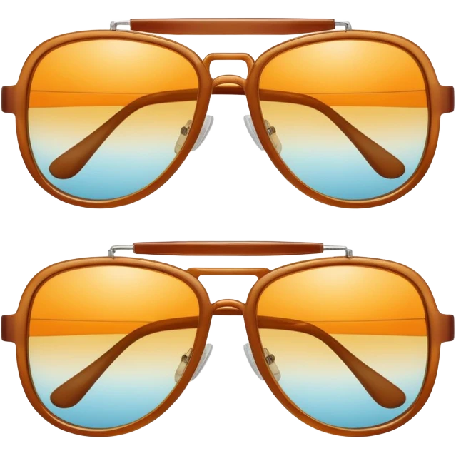 Retro oversized 70s sunglasses with large tinted lenses and thick frames, aviator style emoji