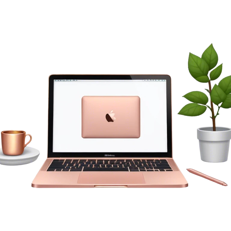 Sims 4 on a rose gold MacBook  emoji