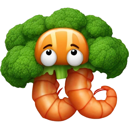 broccoli shrimp  emoji