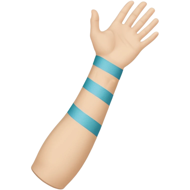 forearm with kinesio tape (physiotherapy)  emoji