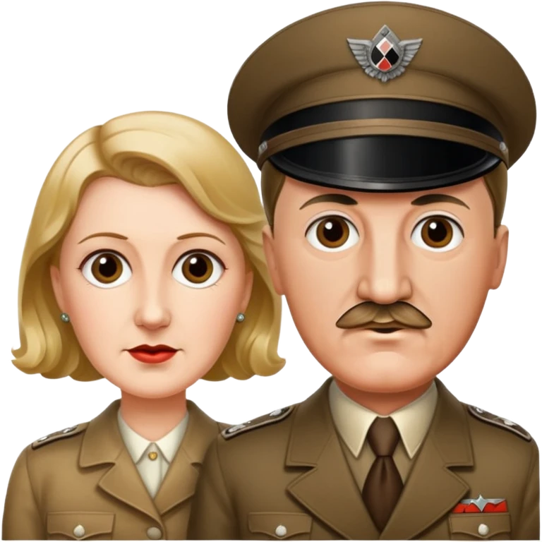 Hitler and his wife, Eva Braun emoji