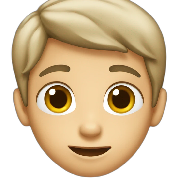A boy giving his hear emoji