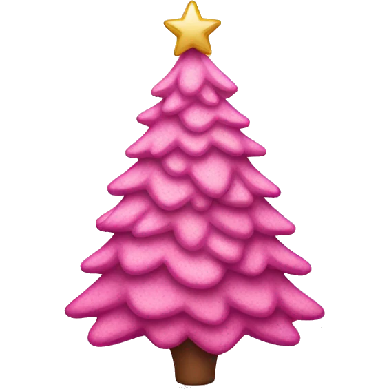 Pink Christmas tree emoji