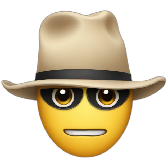 Hat with one eye emoji
