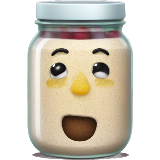 chia pudding in jar emoji