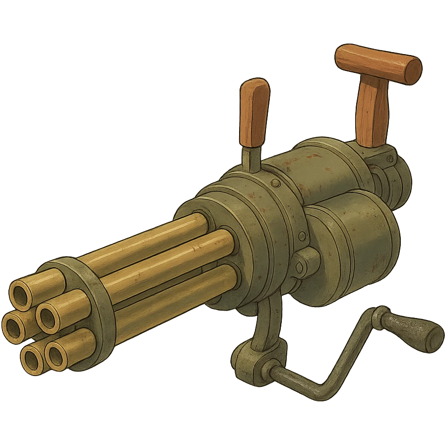 ghibli style gatling gun emoji