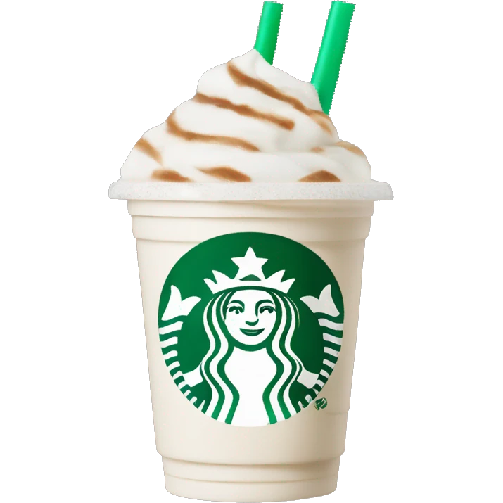 White Peppermint Starbucks Frappuccino  emoji