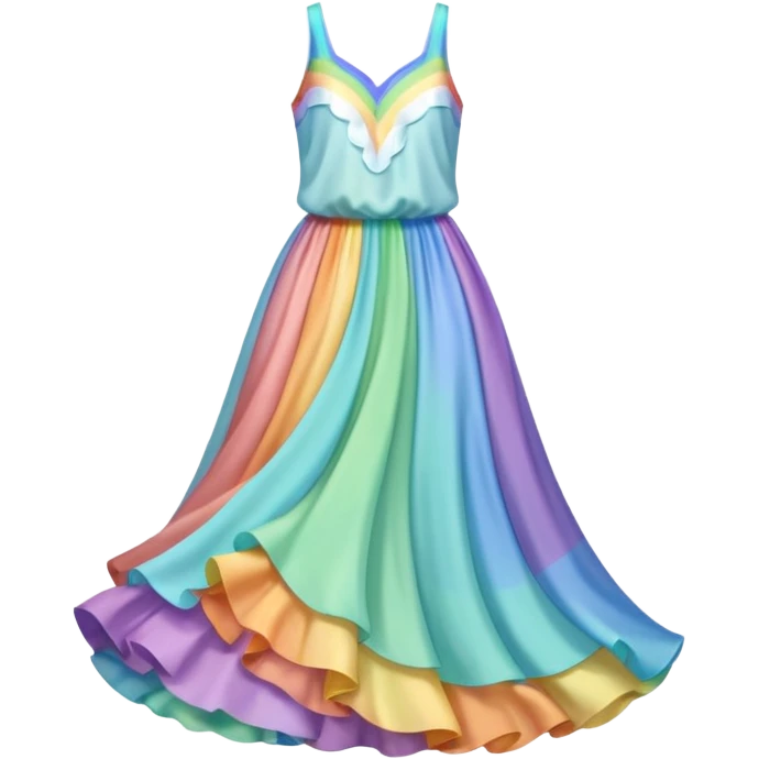 Rainbow pastel dress emoji