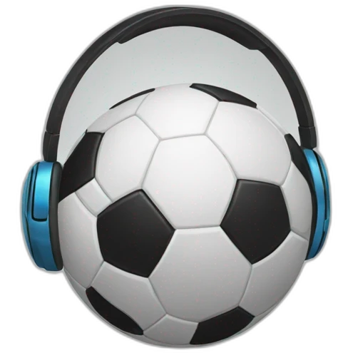 soccer ball with headphones emoji
