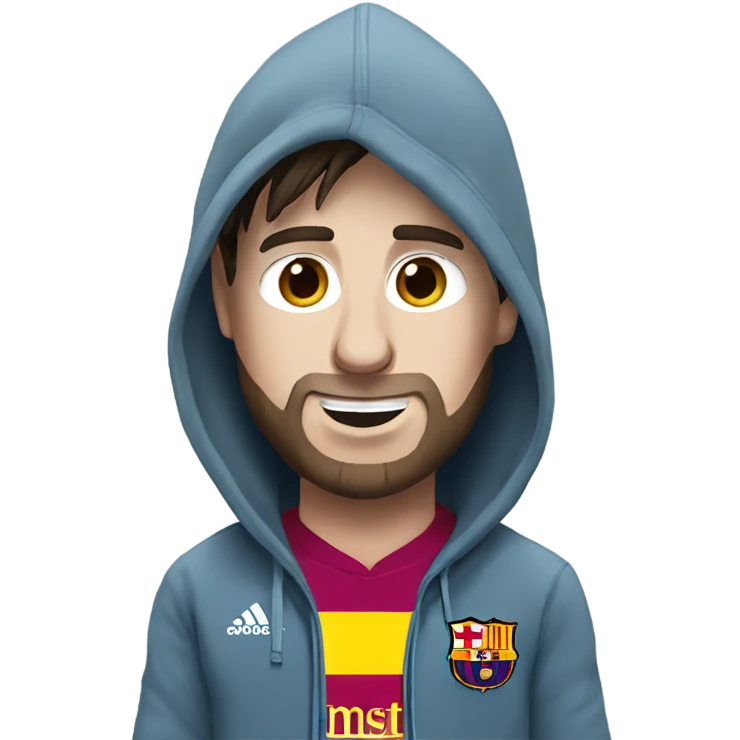 messi wearing a hoodie emoji