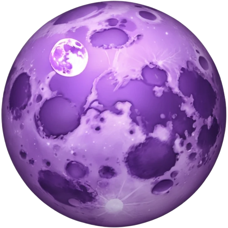 realistic Light purple moon emoji