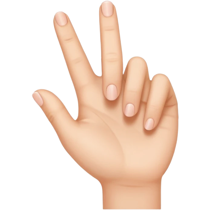 Hand making an L shape emoji