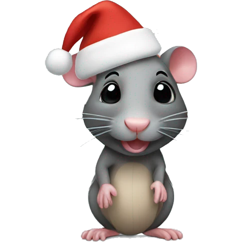 christmas rat emoji