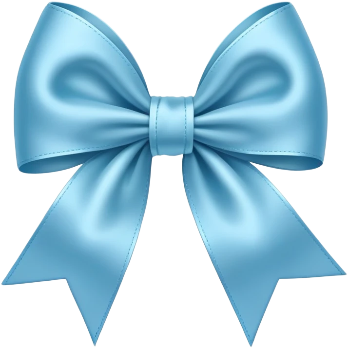 Cute light blue bow emoji