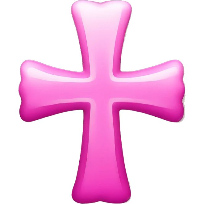 Pink cross emoji