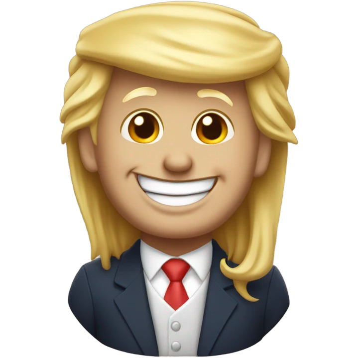 Realistic Donald Trump laughing  emoji