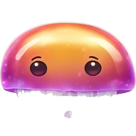 Jellyfish with sparkles and bubbles  emoji