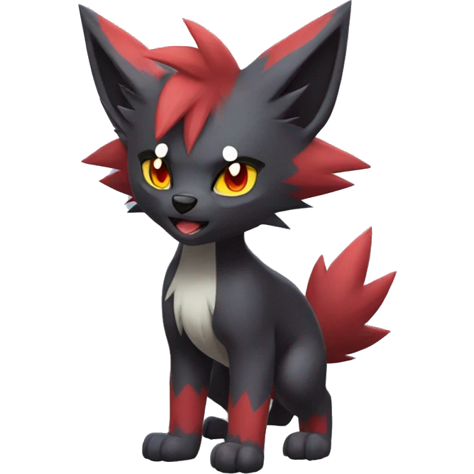 Litten-Zoroark-Mightyena-Zorua full body emoji