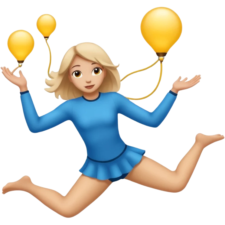 girl doing aerial silhouette  emoji