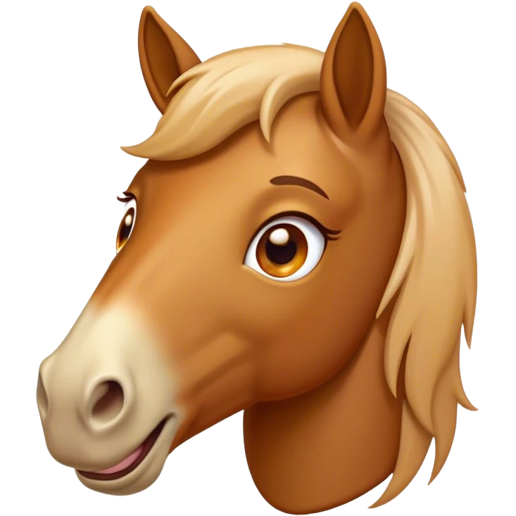 Cinematic Comical Bay Horse Portrait Emoji, Head tilted dramatically with an exaggeratedly amused expression, featuring a striking bay fur with a glossy finish and bold accents, wide, expressive amber eyes filled with playful disbelief, Simplified yet hilariously expressive features, highly detailed, glowing with a slightly sassy glow, high shine, dramatic yet playful, stylized with an air of cheeky mischief, bright and endearing, soft glowing outline, capturing the essence of a spirited and over-the-top horse, so meme-worthy it feels like it could side-eye its way into internet fame instantly! emoji