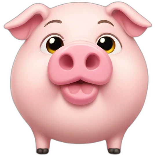 cool fat pig emoji