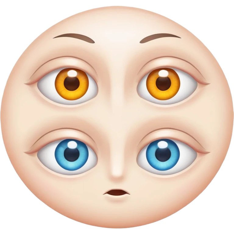 two eyes looking in different directions, playful and expressive emoji
