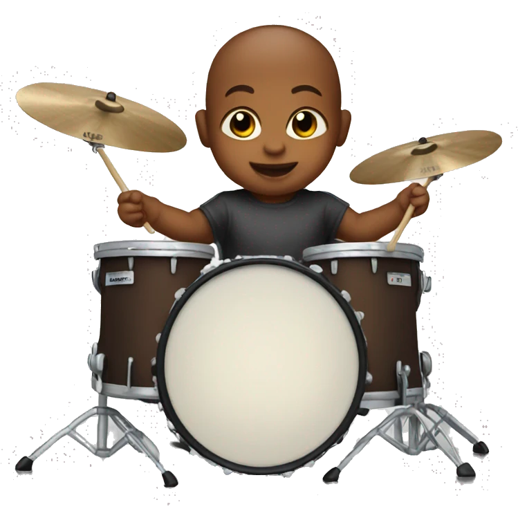 Baby playing drums emoji
