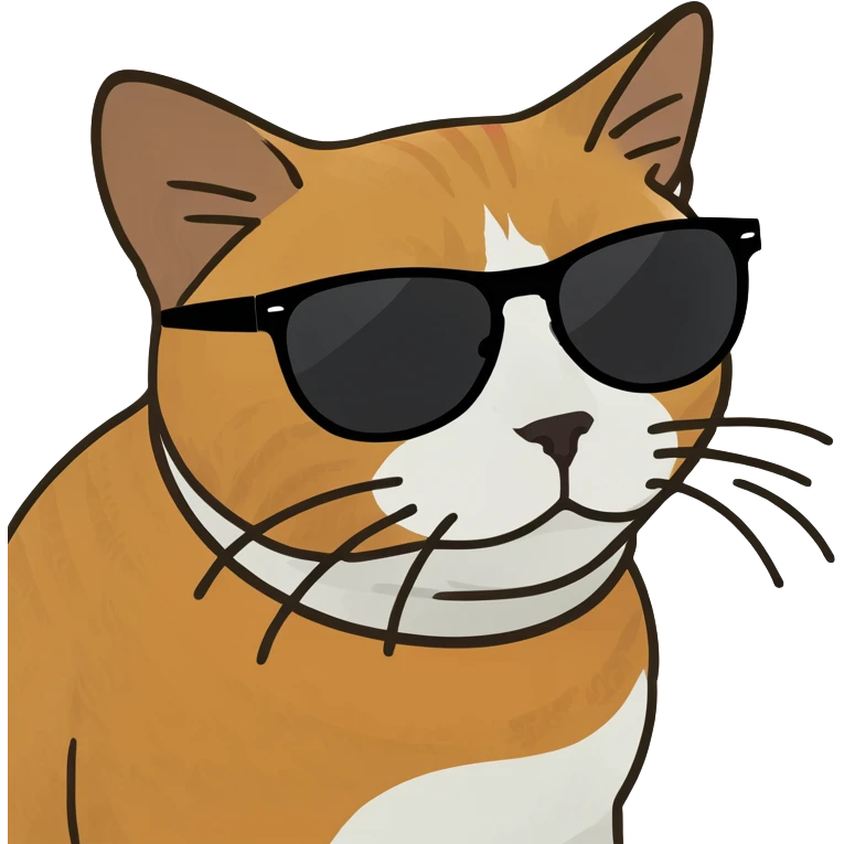 Cat with sunglasses emoji