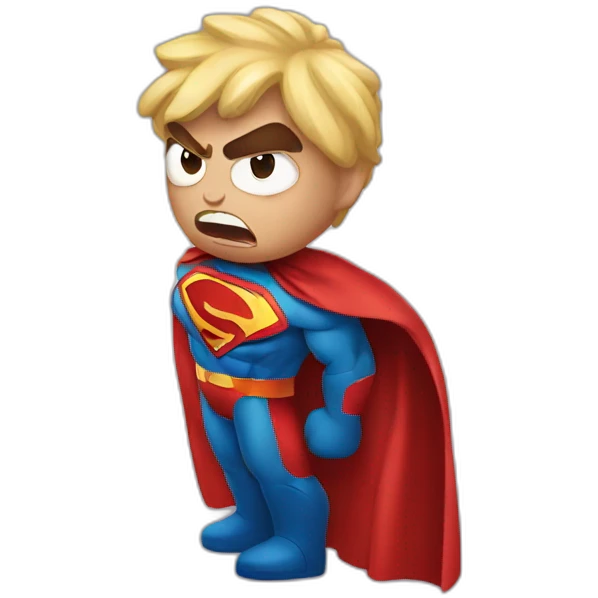 Superhero getting angry emoji