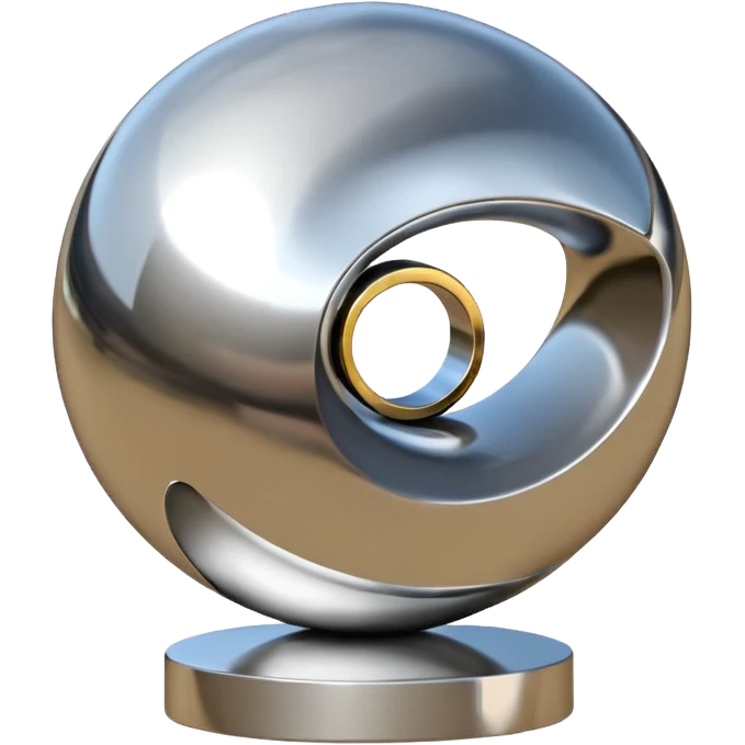 A modern abstract sculpture emoji