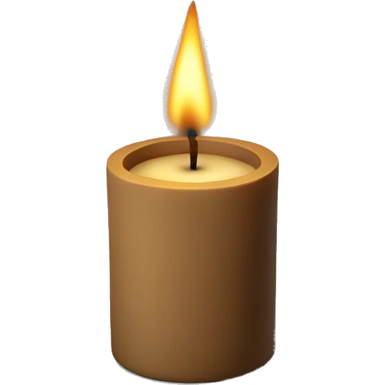 candle in brown concrete ridged vessel emoji