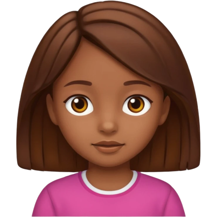 Child girl brown  emoji