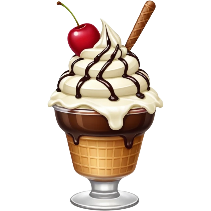 Ice cream sundae emoji