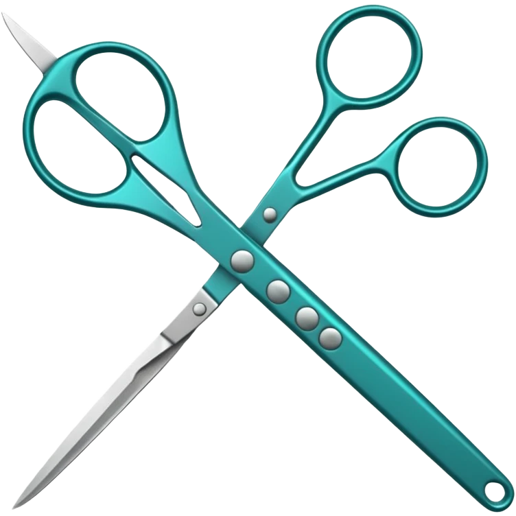 gardening scissors teal  emoji