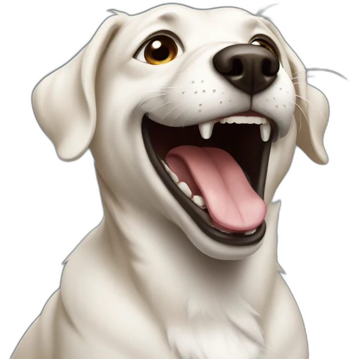 dog laughing emoji